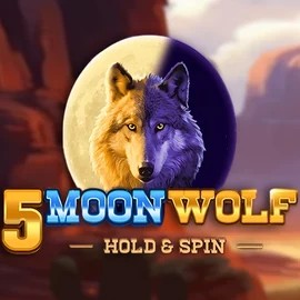 5 Moon Wolf slot logo by Apparat Gaming at LolaJack Casino5 Moon Wolf