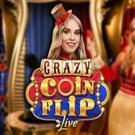Live Casino logo of Crazy Coin Flip from Evolution at LolaJack Casino